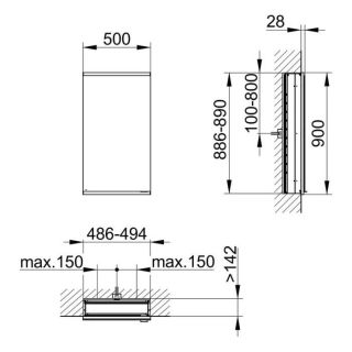 Зеркальный шкаф Keuco Royal Modular 800000051100100 50 см